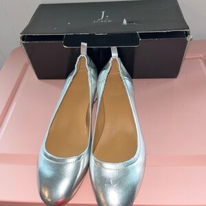 J. Crew Leather Midblock with Glitter Heels 🪩👠